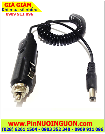 Dây nguồn cắm sạc trên xe hơi (Ô tô) / Tẩu sạc đổi nguồn trên Ô tô _Sạc 12V trên ô tô chân cắm 5.5x2.1mm